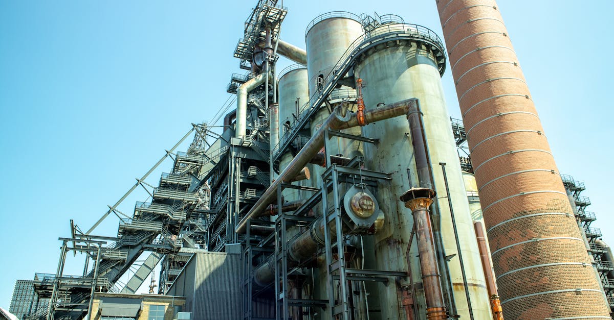Dramatic view of an industrial structure in Esch-sur-Alzette, Luxembourg.